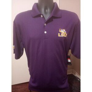 Nike NWT Polo Golf Dri Fit Shirt Mens Large L Performance Coach LSU Short Sleeve